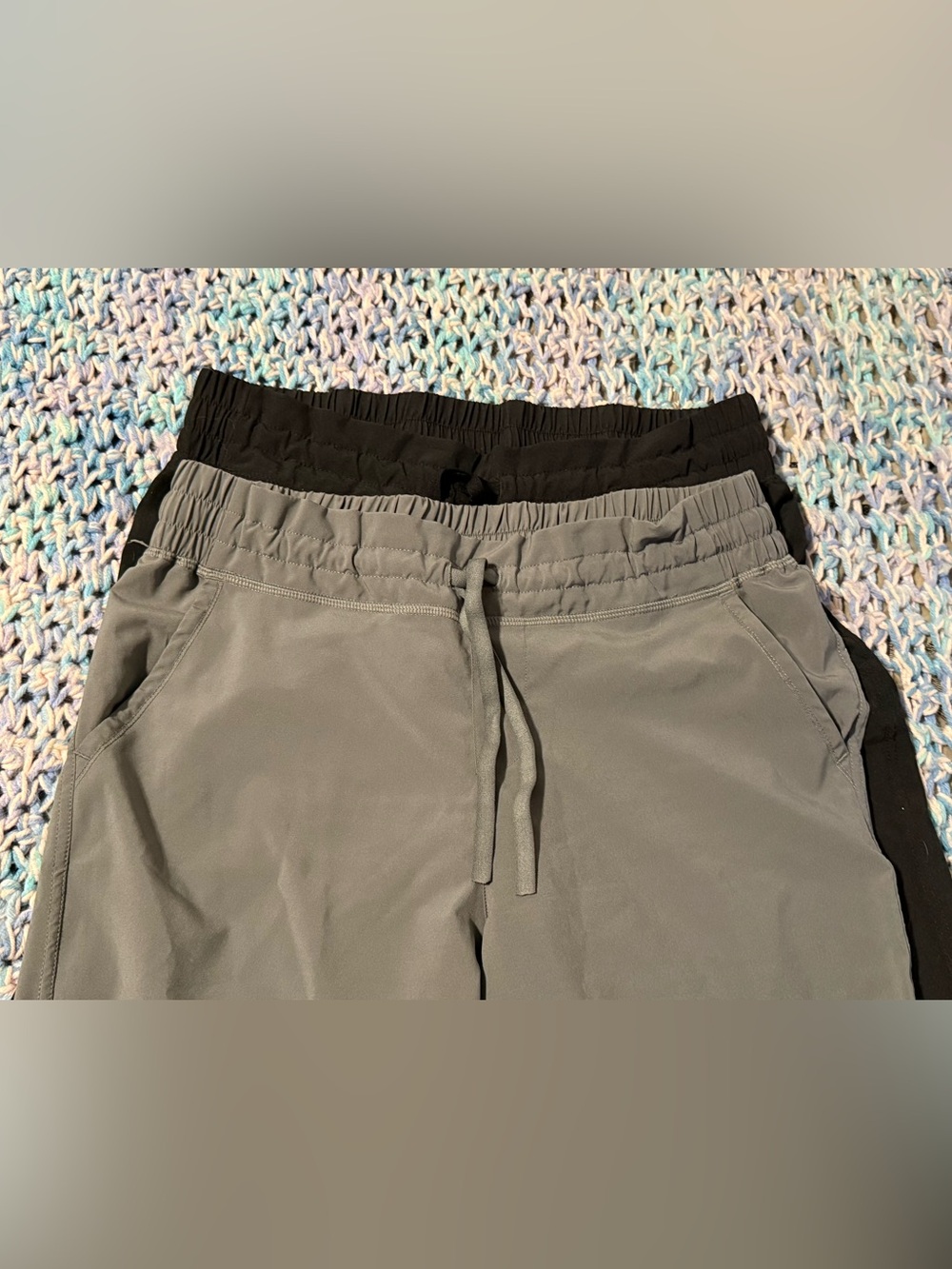 BUNDLE - 2 Pair- Women’s Drawstring Track Joggers in Gray and Black